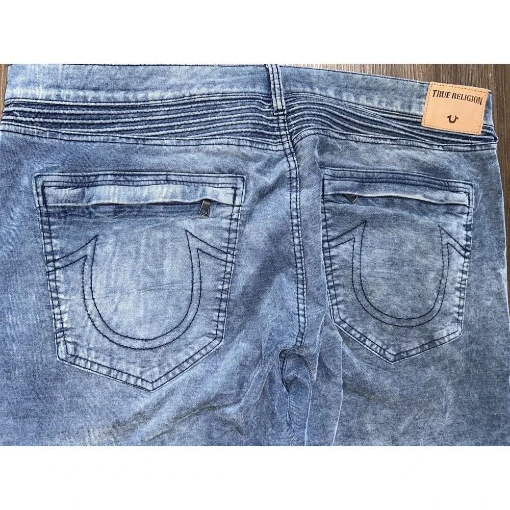 True Religion Geno Men Sz 40 Straight Slim Denim Light Wash Jean Pants